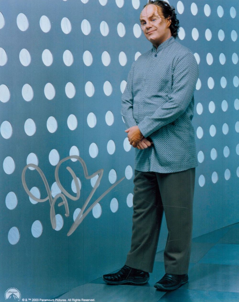 Lot 686: Ethan Phillips signed 10x8 inch Star Trek colour...