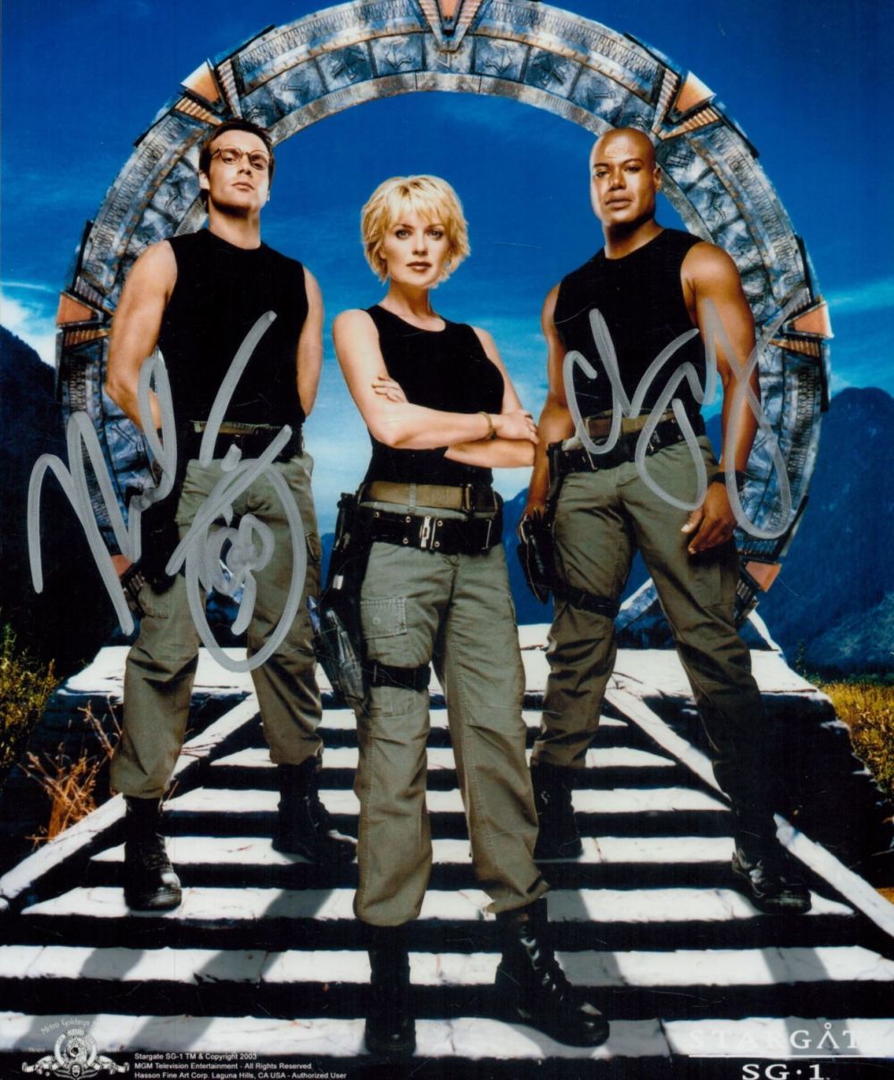 Lot 689: Michael Shanks and Chris Judge signed Stargate SG...