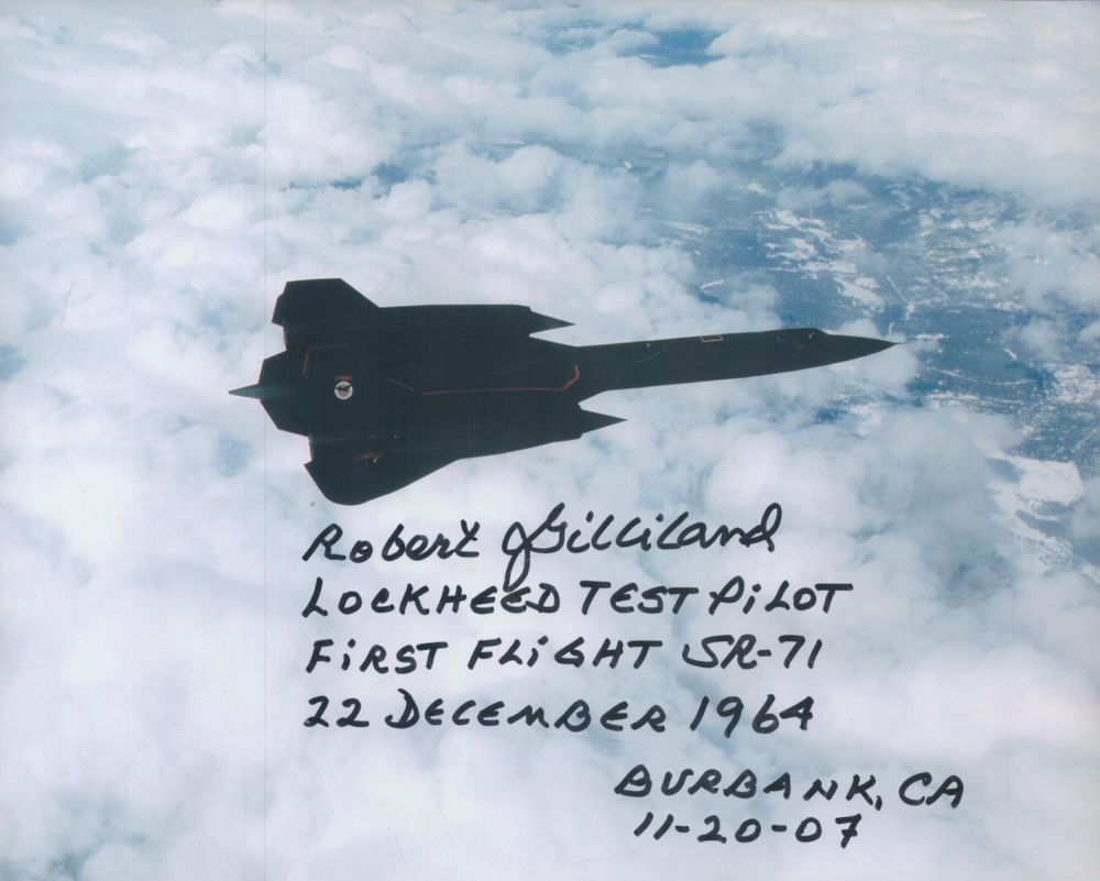 Lot 707: Robert Gilliland signed Lockheed 10x8 inch colour photo....