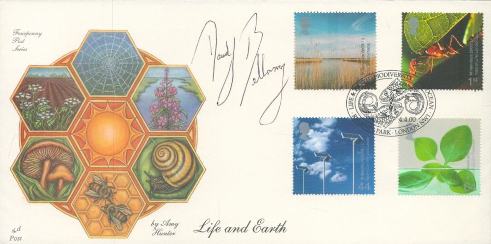 Lot 712: David Bellamy signed Life and Earth FDC PM...