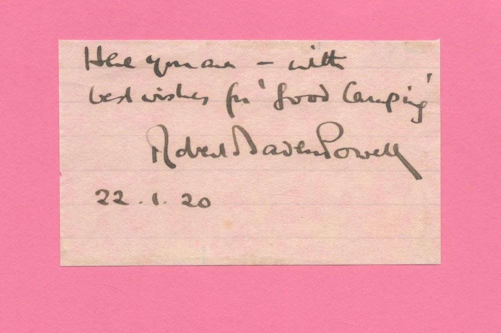 Lot 723: Robert Baden Powell, 1st Baron Baden Powell signed...