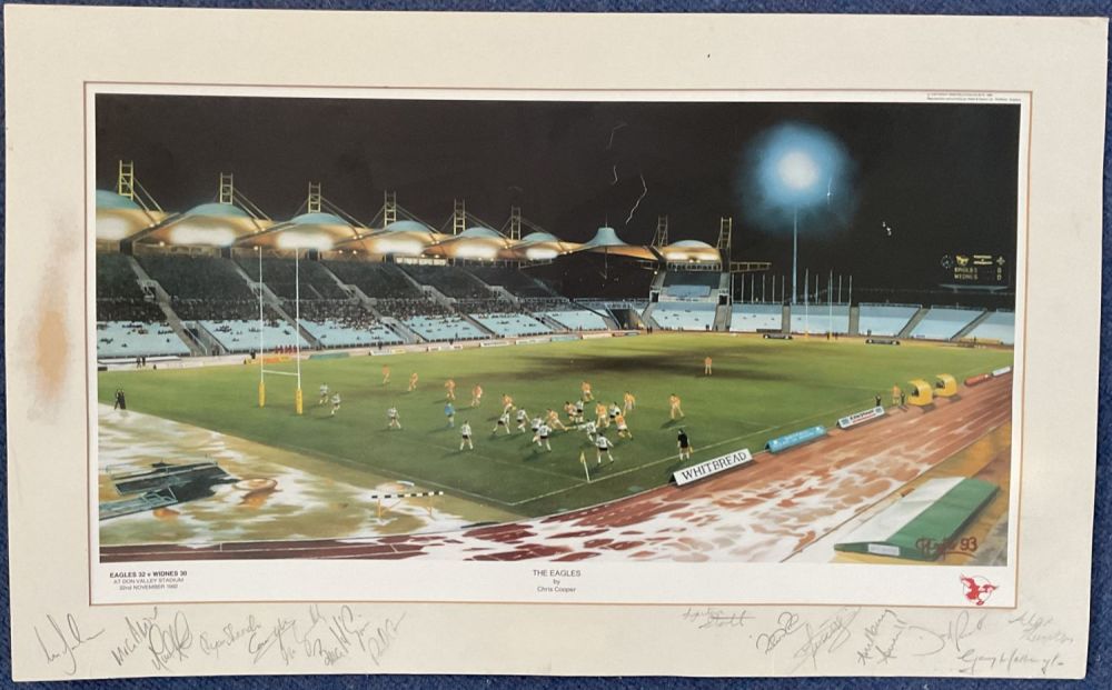 Lot 731: Rugby League signed 26x16 mounted print titled The...