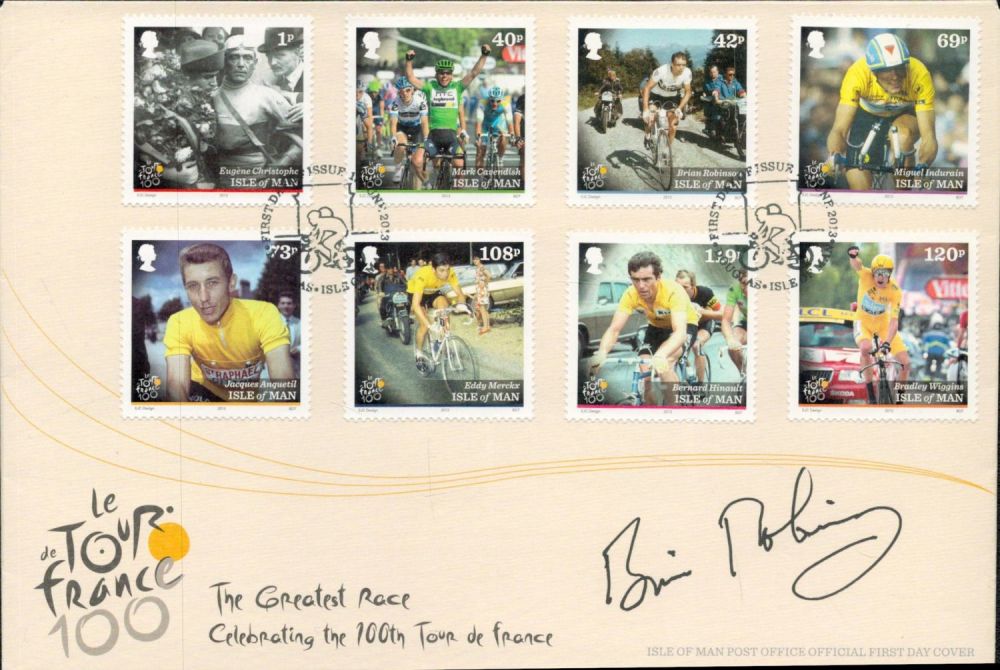 Lot 75: Brian Robinson signed Tour de France FDC. Good...