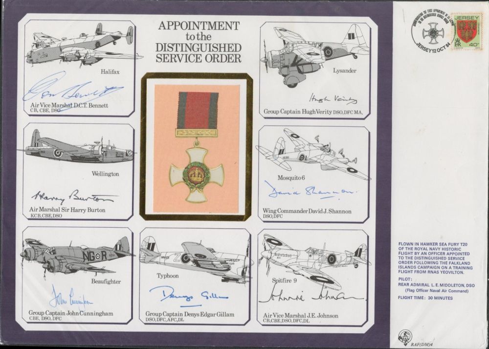 Lot 114: Multi signed FDC D Bennett, Hugh Verity, Sir...