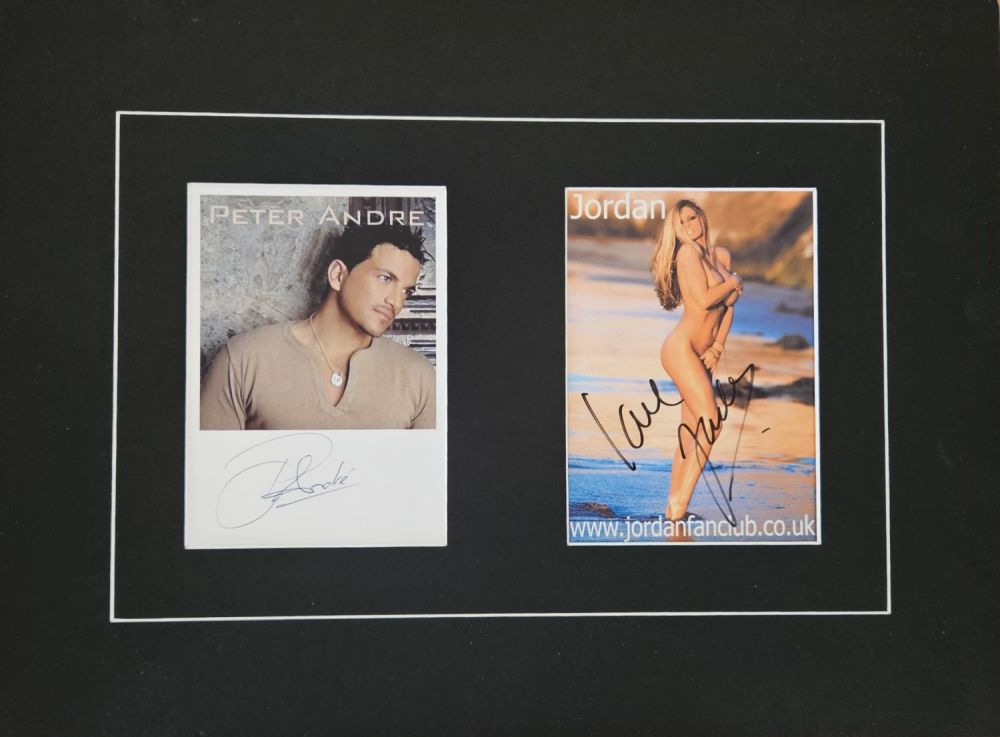 Lot 151: Peter Andre and Jordan signed colour 2 x...