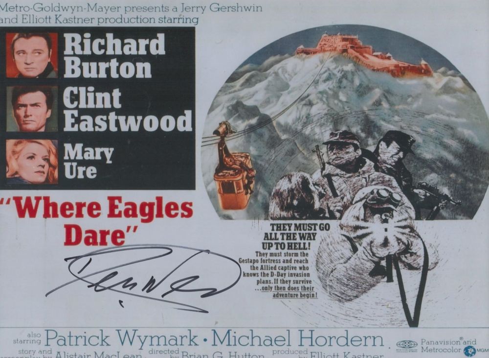 Lot 152: Derren Nesbitt signed Promo. Photo ""Where Eagles Dares""...