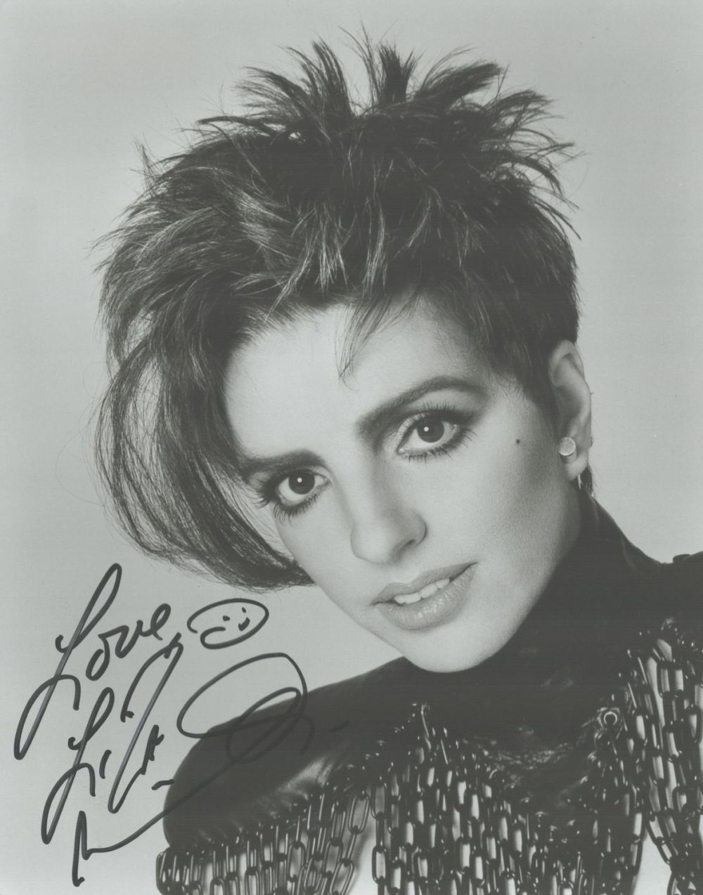 Lot 157: Liza Minelli Signed 10x8 inch Black and White...