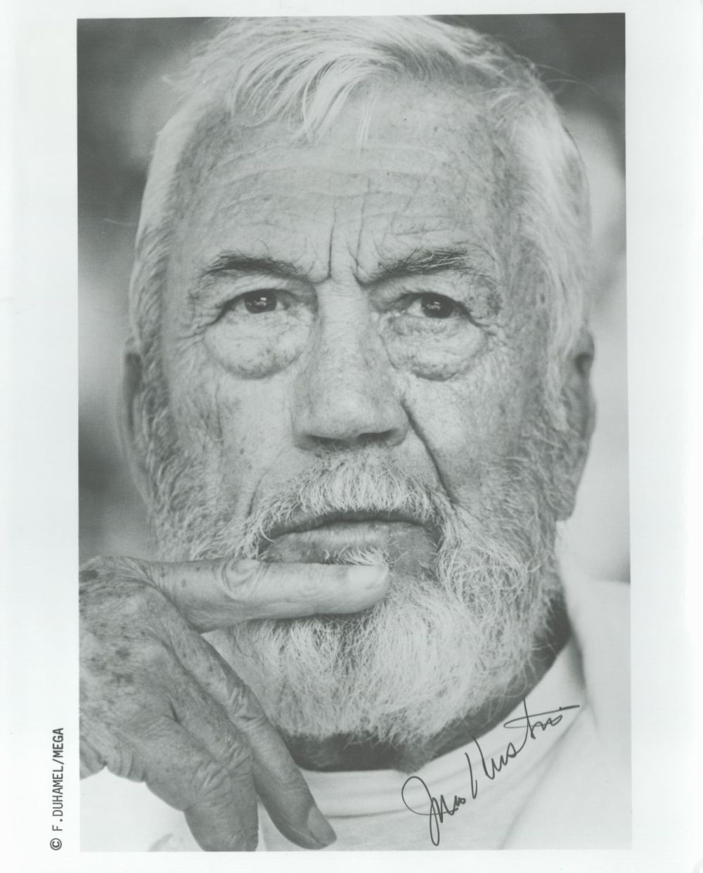 Lot 206: John Huston Signed 10x 8 inch Black and...