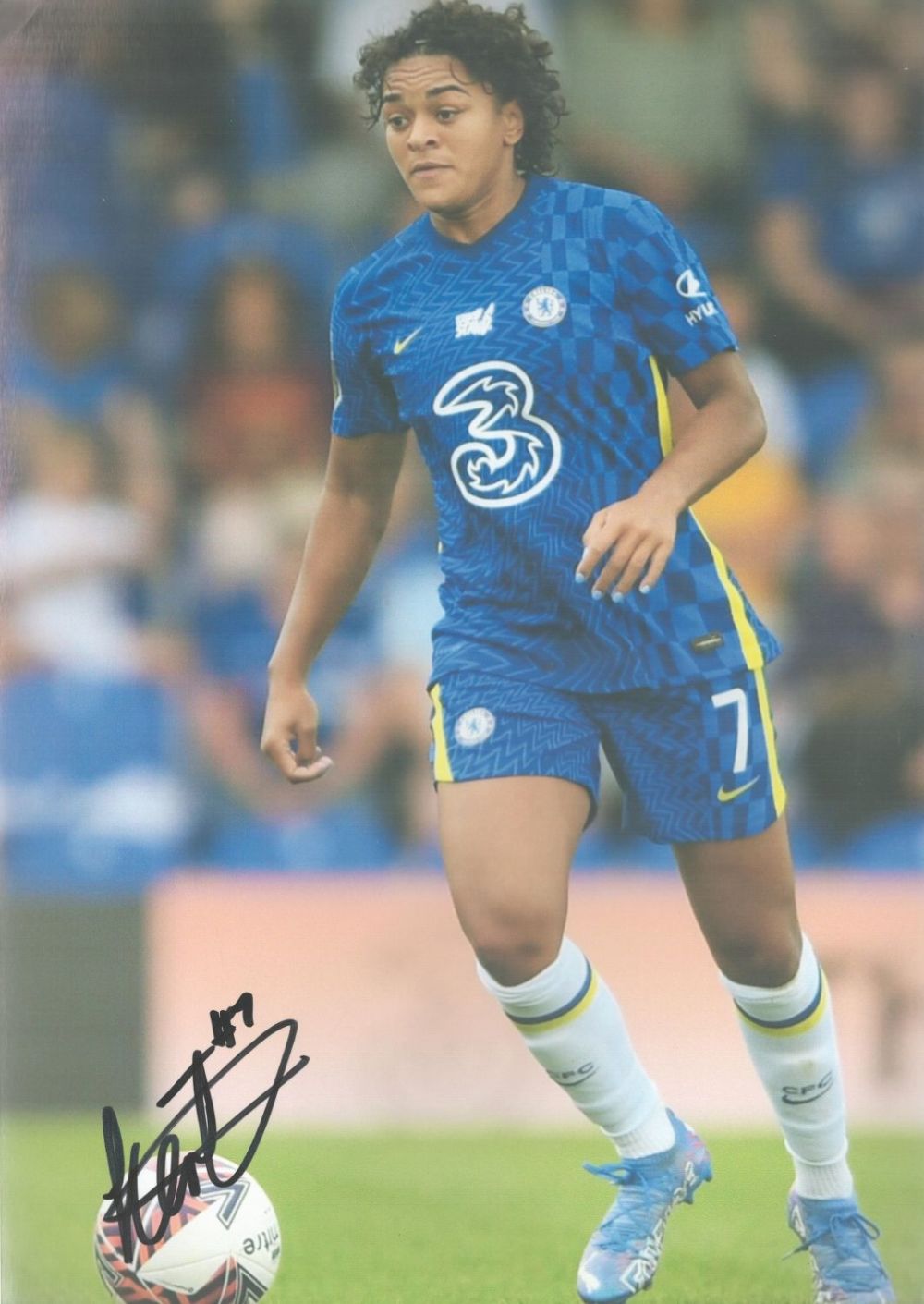 Lot 255: Jess Carter signed Chelsea 12x8 colour photo. Jessica...