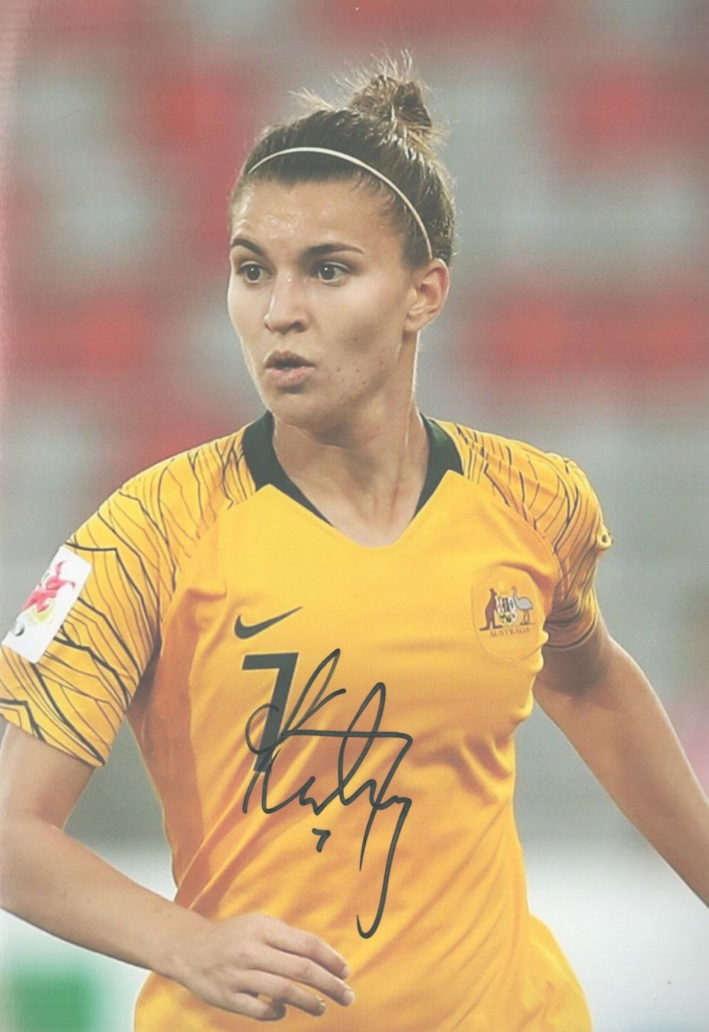 Lot 262: Steph Catley signed Australia 12x8 colour photo. Stephanie-Elise...