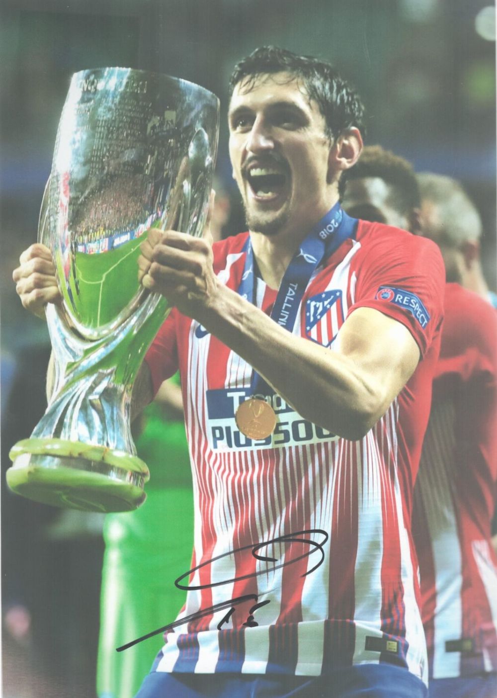 Lot 269: Stefan Savic signed Athletico Madrid 12x8 colour photo....