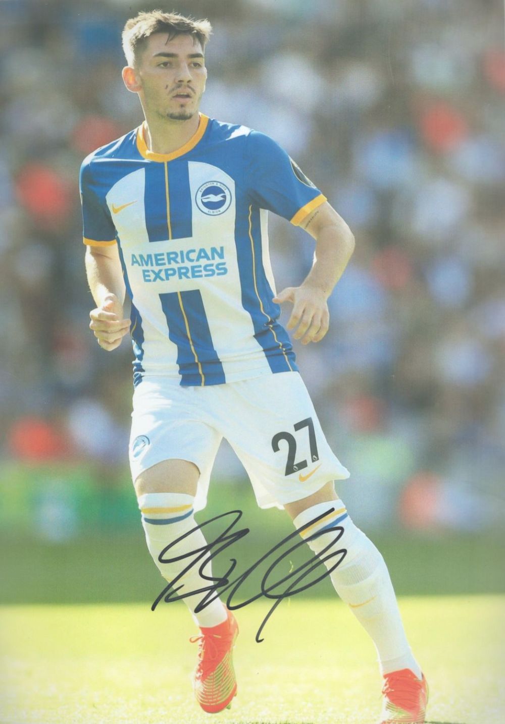 Lot 270: Billy Gilmour signed Brighton 12x8 colour photo. Good...
