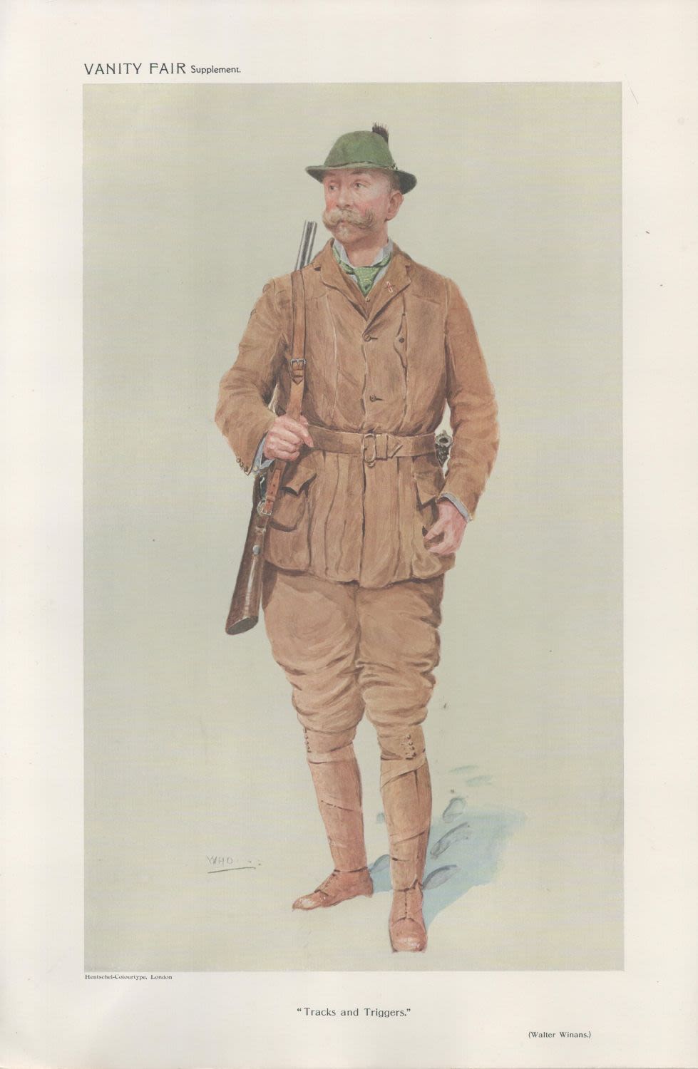 Lot 280: Vanity Fair Print. Titled Tracks and Triggers. Subject...