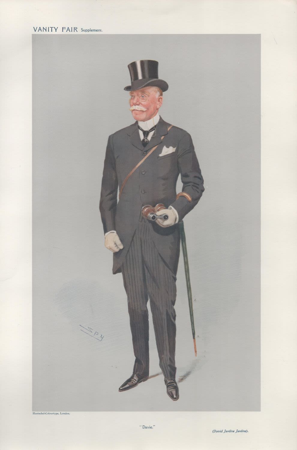 Lot 284: Vanity Fair Print. Titled Davie. Subject David Jardine....