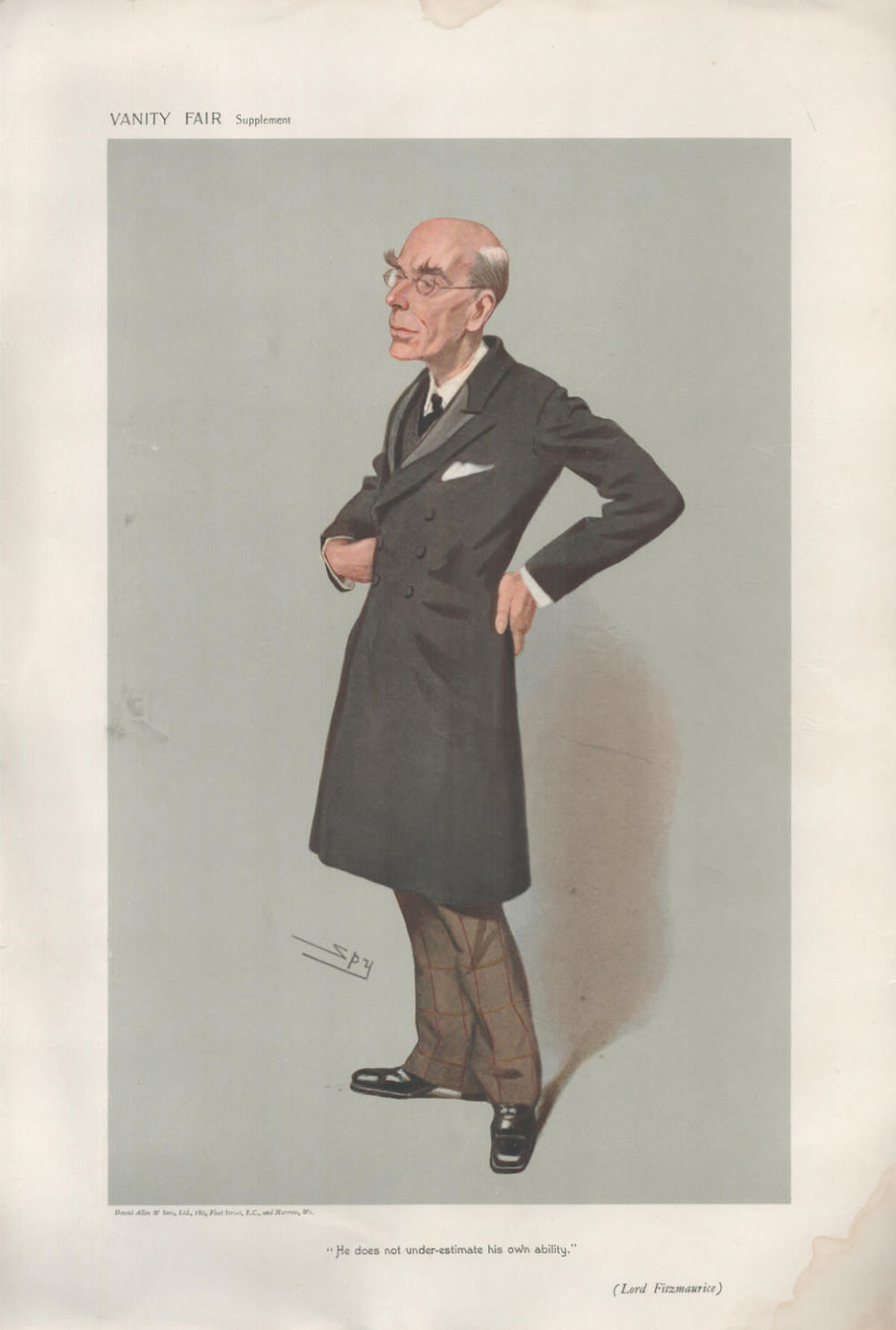 Lot 288: Vanity Fair Print. Titled He does not underestimate....