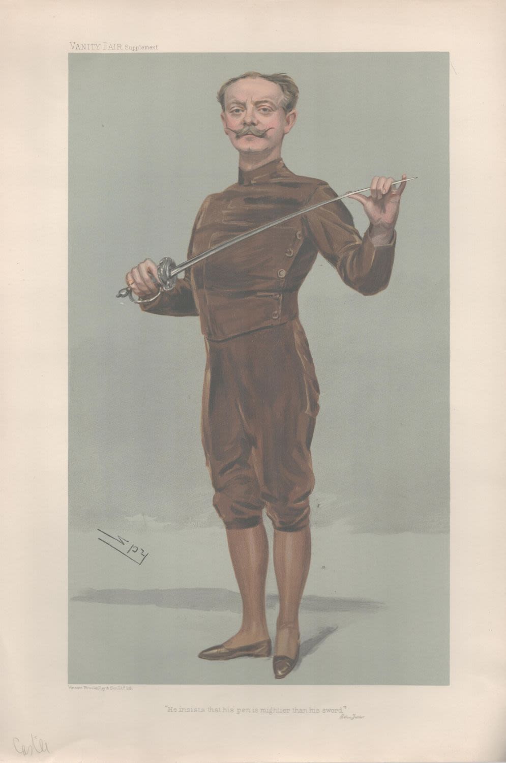 Lot 289: Vanity Fair Print. Titled He insists that his...