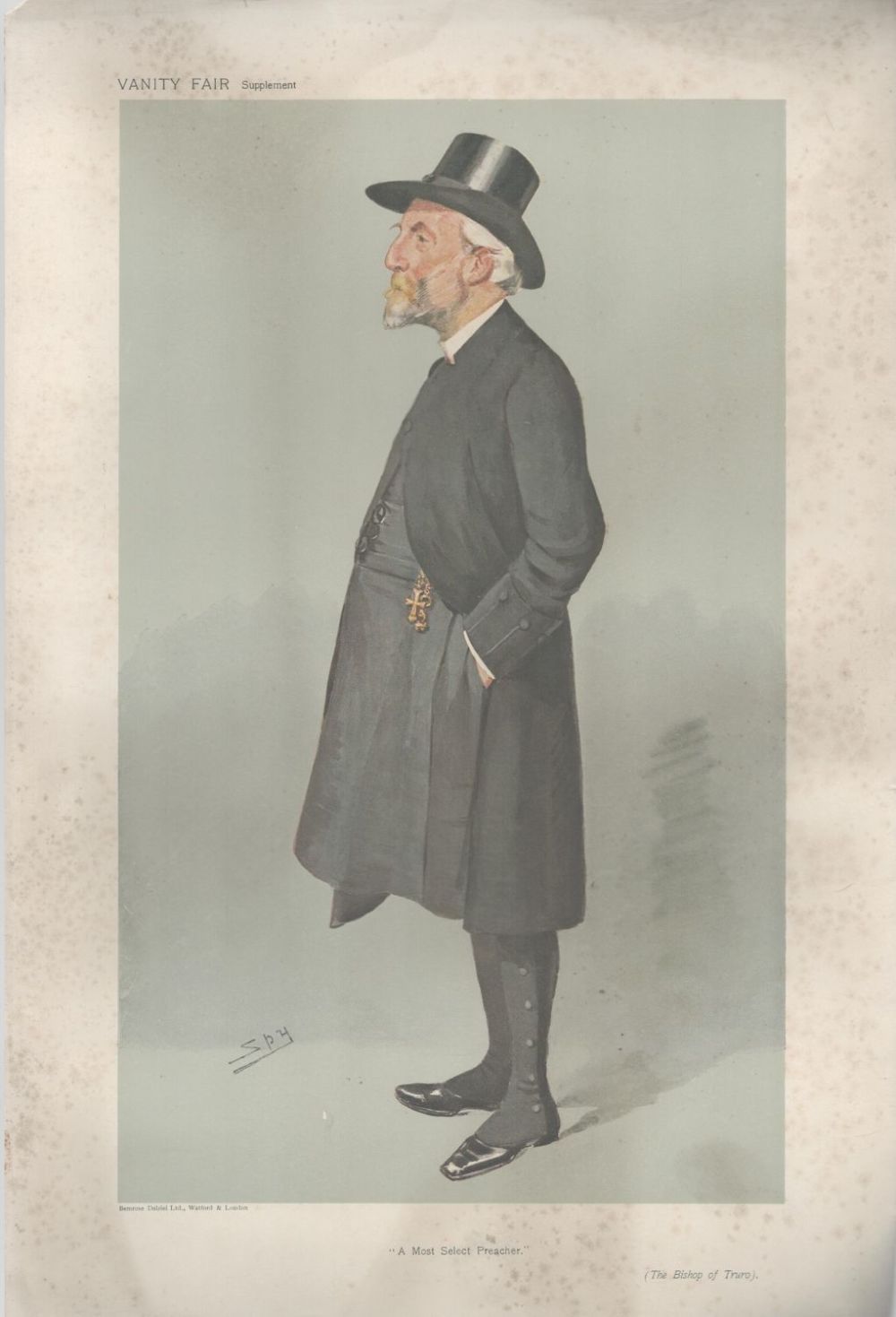 Lot 291: Vanity Fair Print. Titled A Most Select Preacher....