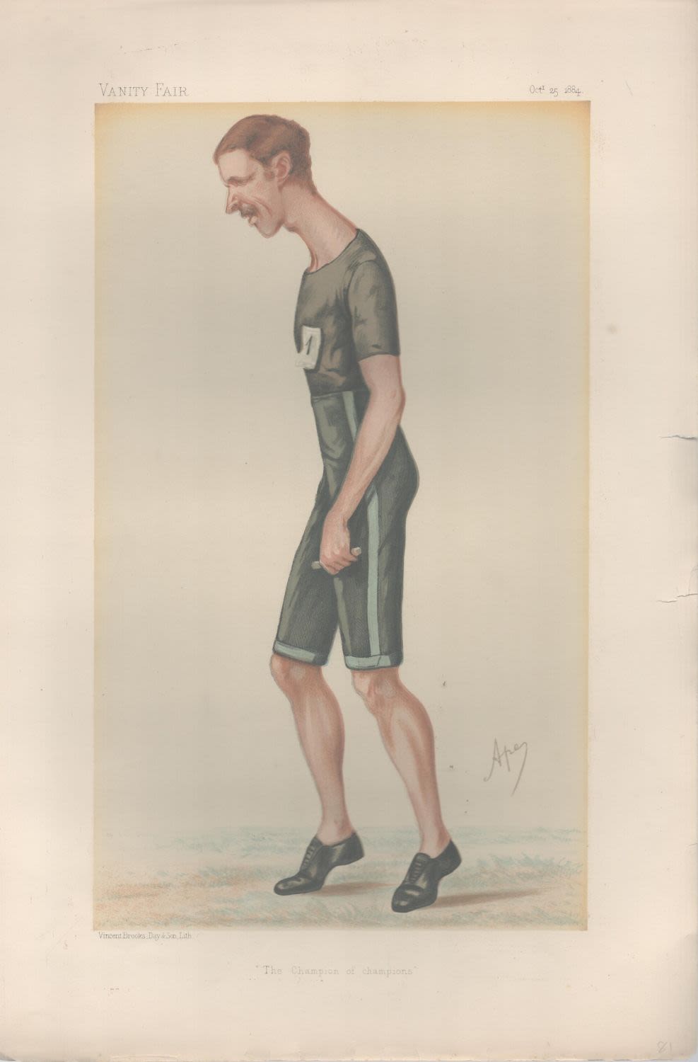 Lot 293: Vanity Fair Print. Titled The Champion of champions....