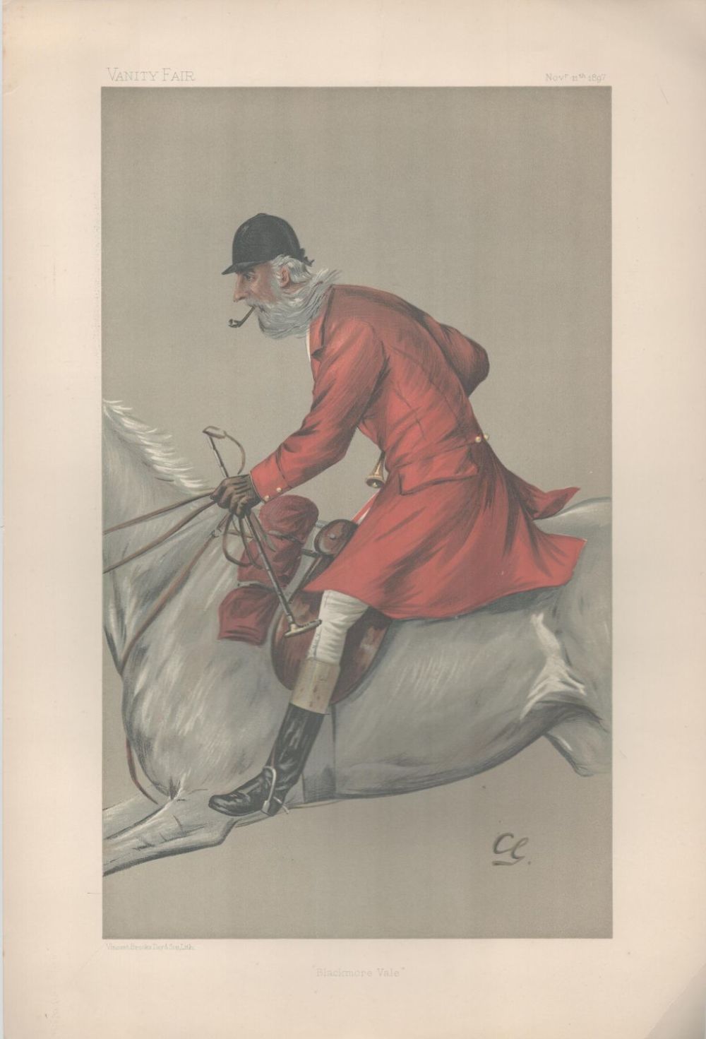 Lot 294: Vanity Fair Print. Titled Blackmore Vale. Subject Mr...