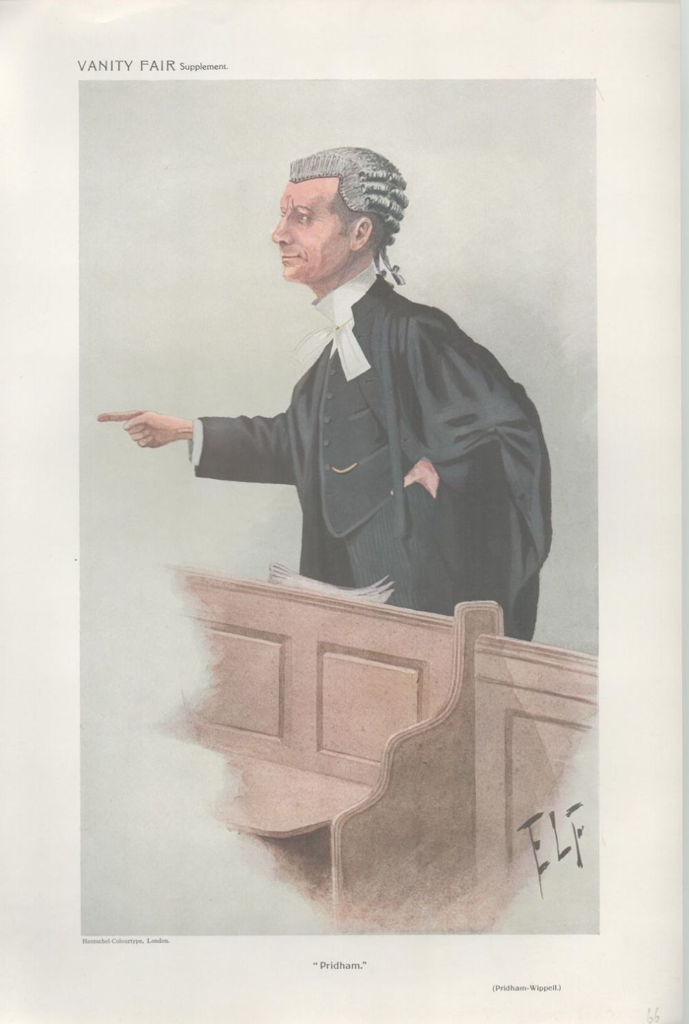 Lot 299: Vanity Fair Print. Titled Pridham. Subject P H...