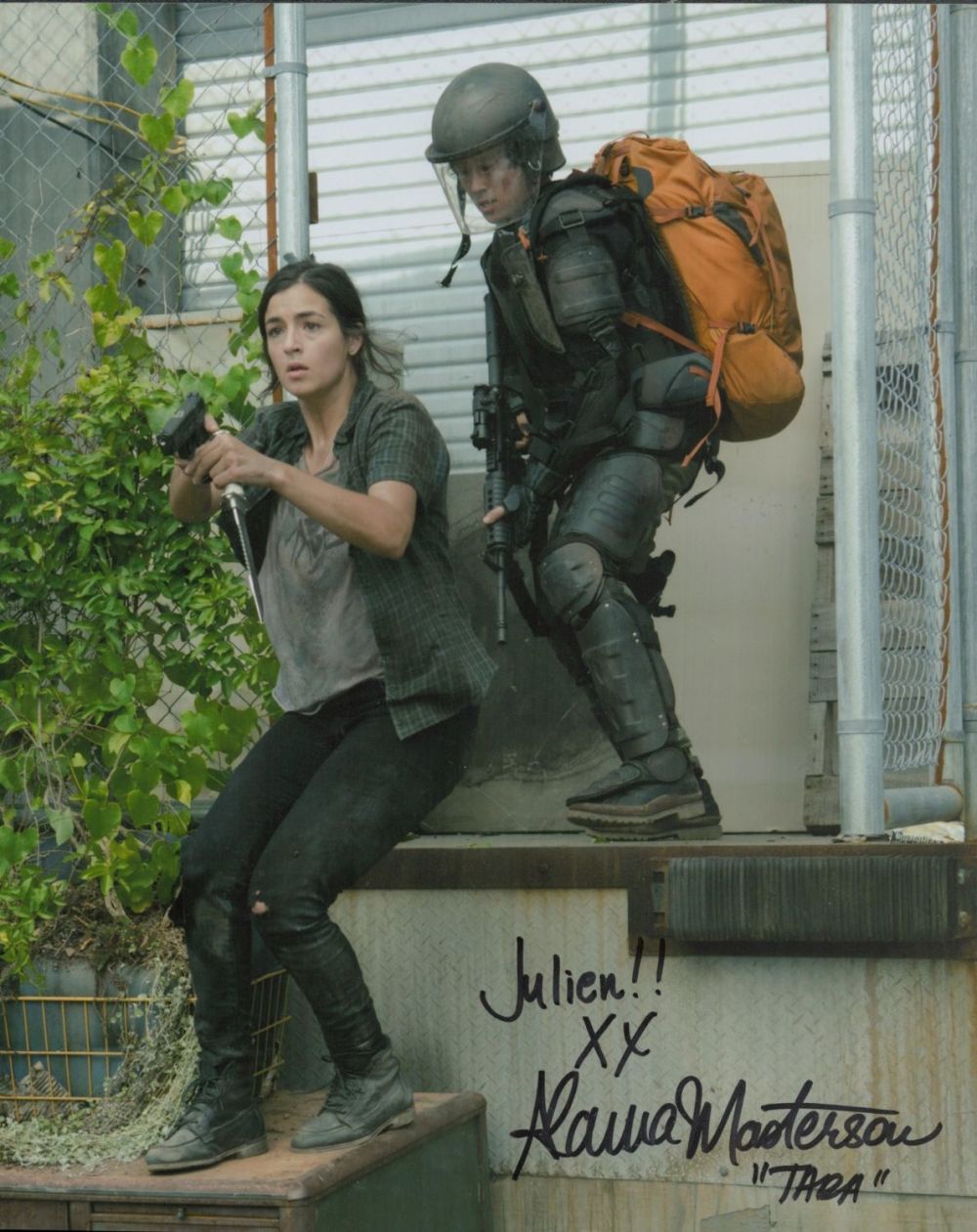 Lot 312: Alanna Masterson signed colour photo 10x8 Inch. Dedicated....