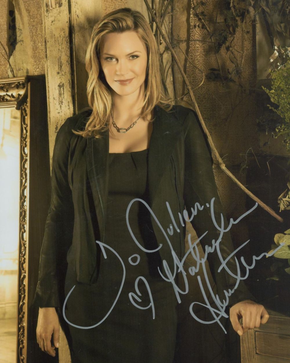 Lot 329: Natasha Henstridge signed colour photo 10x8 Inch. Dedicated....