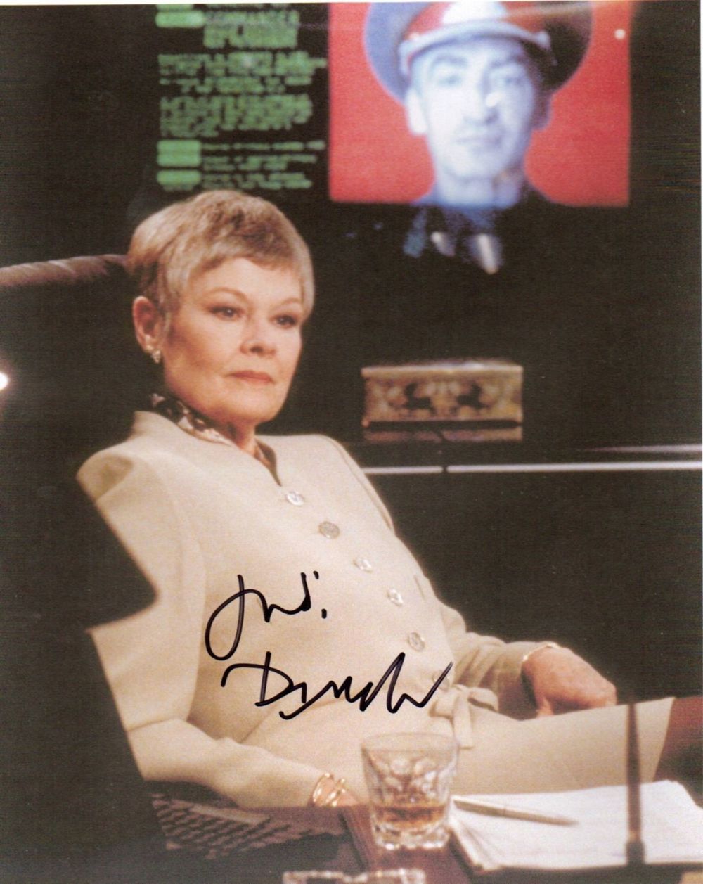 Lot 333: Dame Judi Dench. 10x8 picture from James Bond....