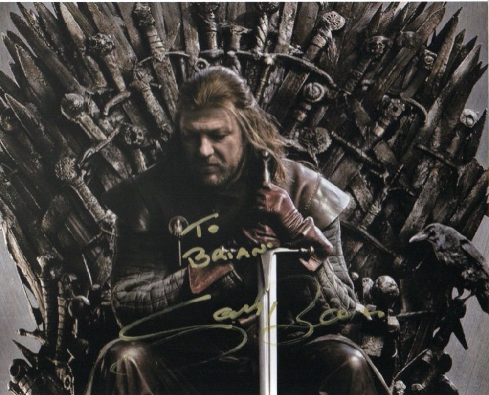 Lot 348: A Game of Thrones - Sean Bean. 10x8...