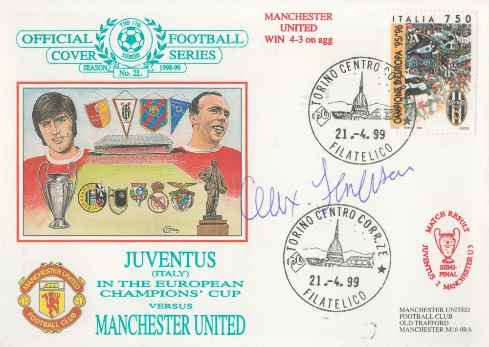 Lot 376: Alex Ferguson signed Juventus v Manchester United in...