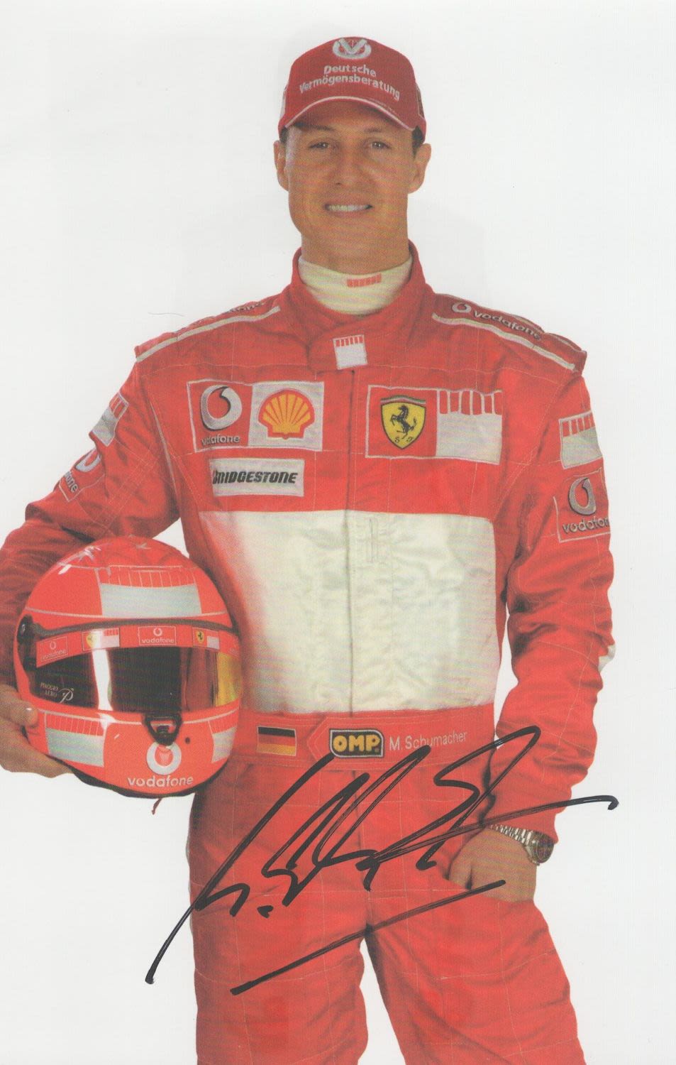 Lot 377: Michael Schumacher signed 7x5 inch colour photo pictured...