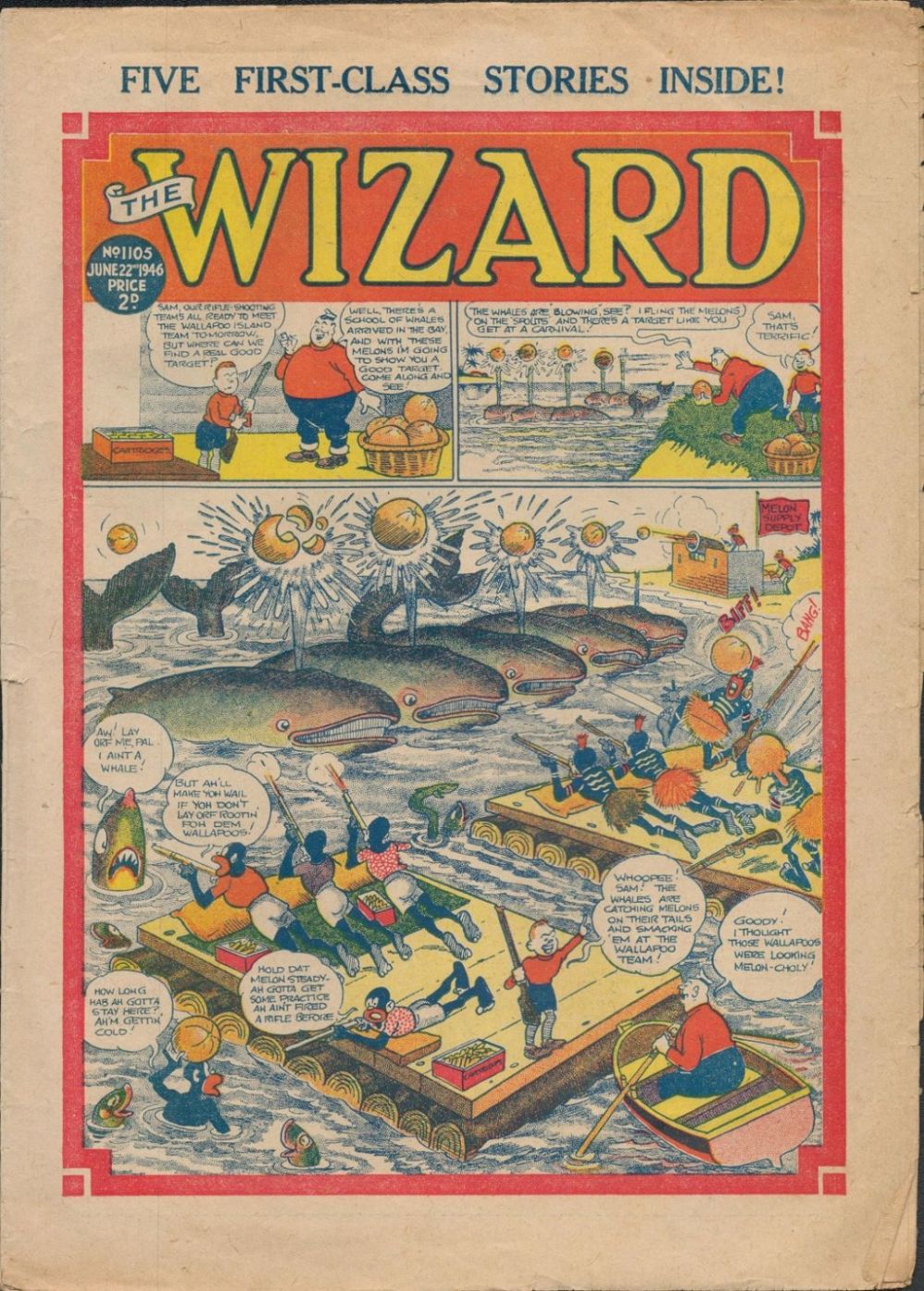 Lot 415: The Wizzard Comic No 1105 June 22nd, 1946....