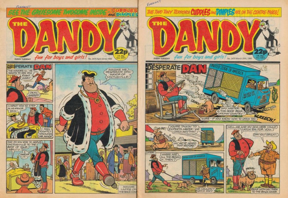 Lot 416: Dandy collection of 10 comics. Dandy NO.2469 18th...