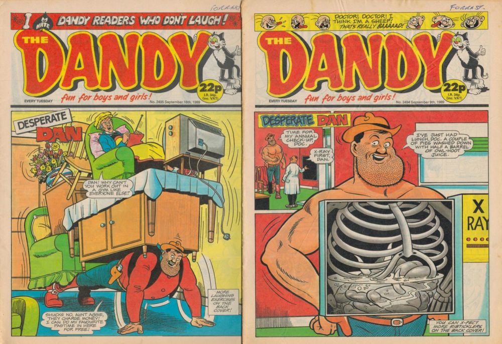 Lot 418: Dandy collection of 10 comics. Dandy NO.2489 5th...