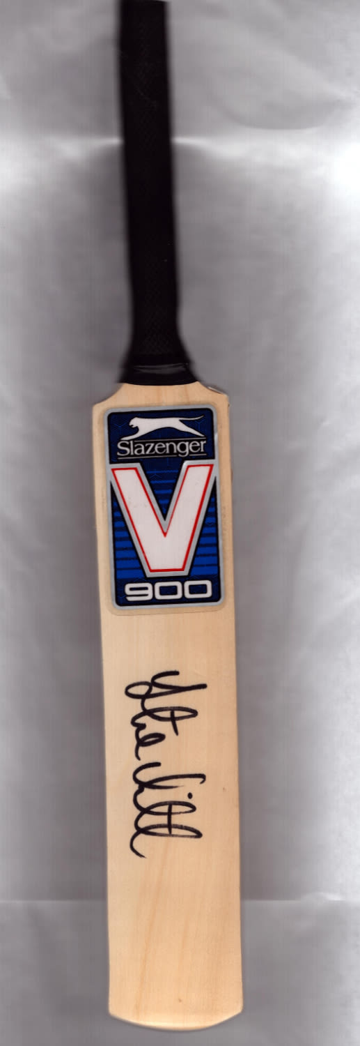 Lot 439: Steve Smith signed miniature cricket bat. Good condition....