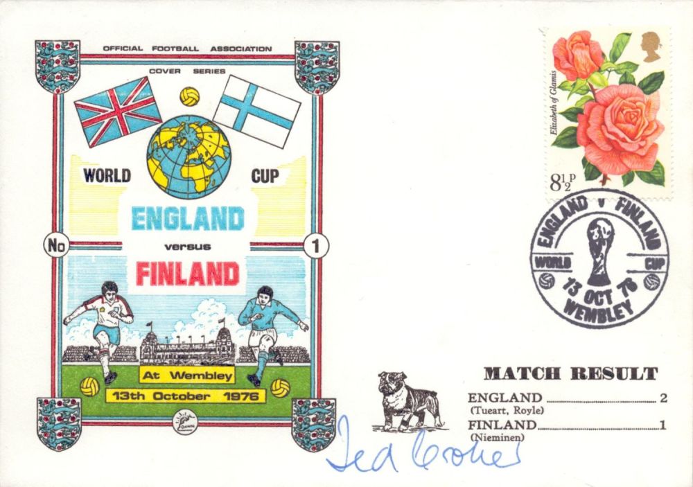 Lot 445: Ted Croker signed England Vs Finland 13th October...