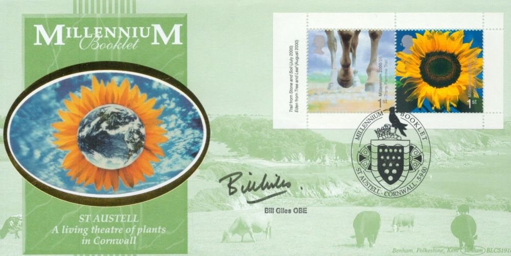 Lot 452: Bill Giles OBE signed Millennium Booklet FDC. 5/9/00...