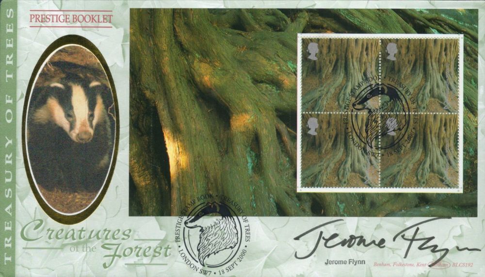Lot 453: Jerome Flynn signed Prestige Booklet FDC. 18/9/00 London...