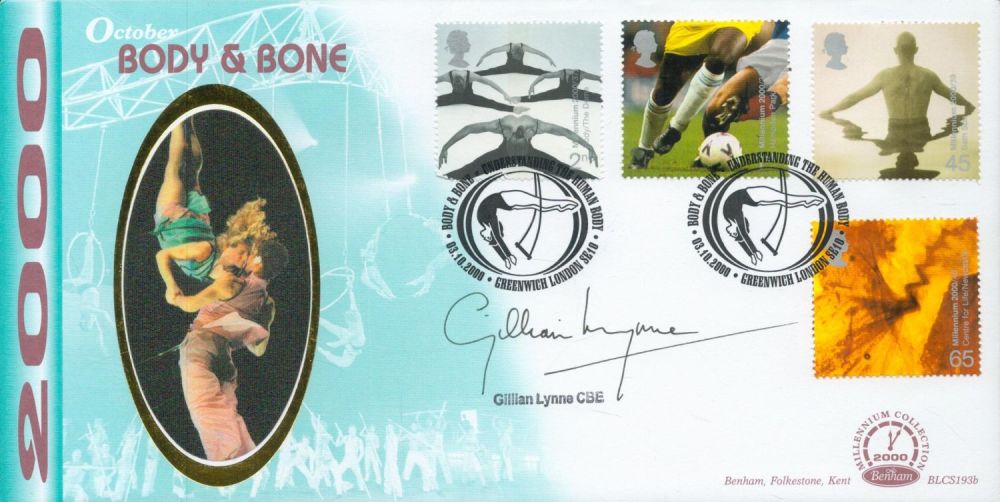 Lot 456: Gillian Lynne CBE signed Body and Bone FDC....