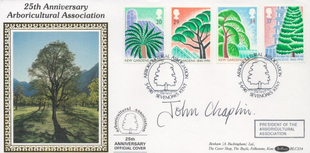 Lot 459: John Chaplin signed FDC. 5/6/90 Sevenoaks postmark. Good...