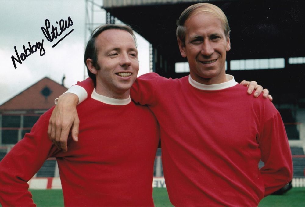 Lot 515: Autographed NOBBY STILES 12 x 8 photo :...