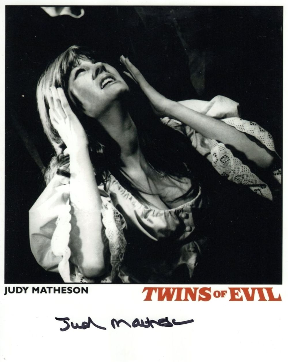 Lot 574: Twins of Evil Hammer horror movie photo signed...