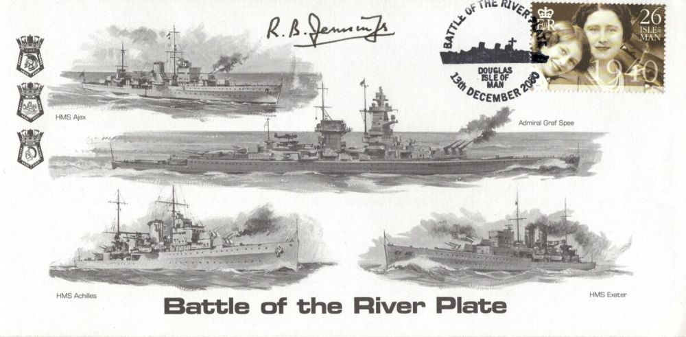 Lot 581: Battle of the River Plate cover signed by...