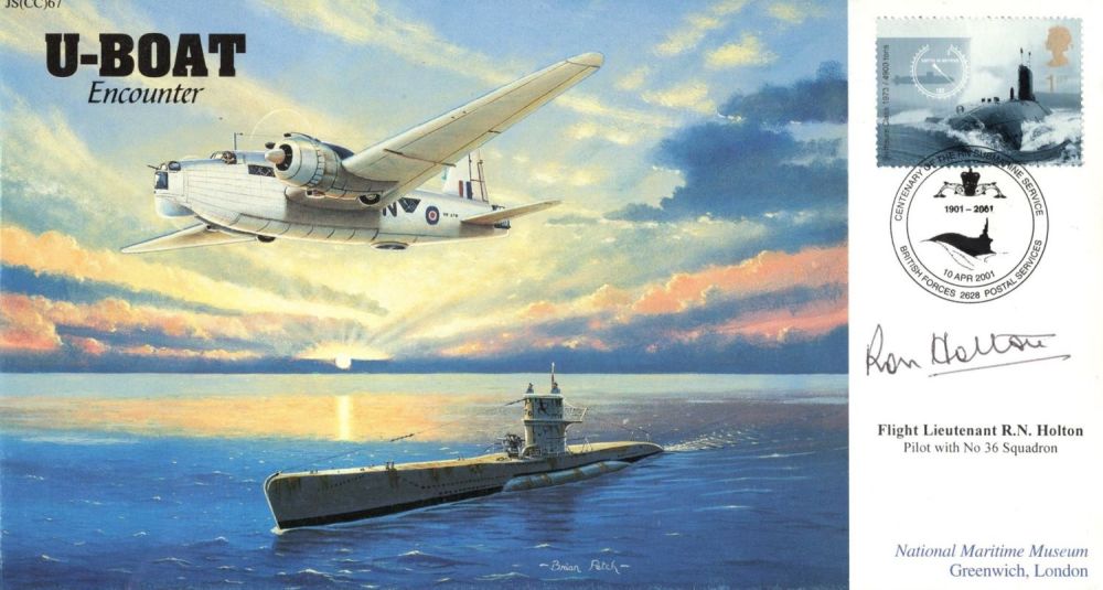 Lot 583: WW2 U-Boat war cover signed by Flt Lt...