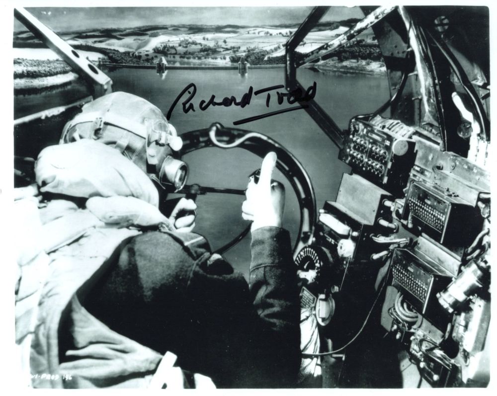 Lot 624: WW2 Dambusters movie 8x10 photo signed by actor...