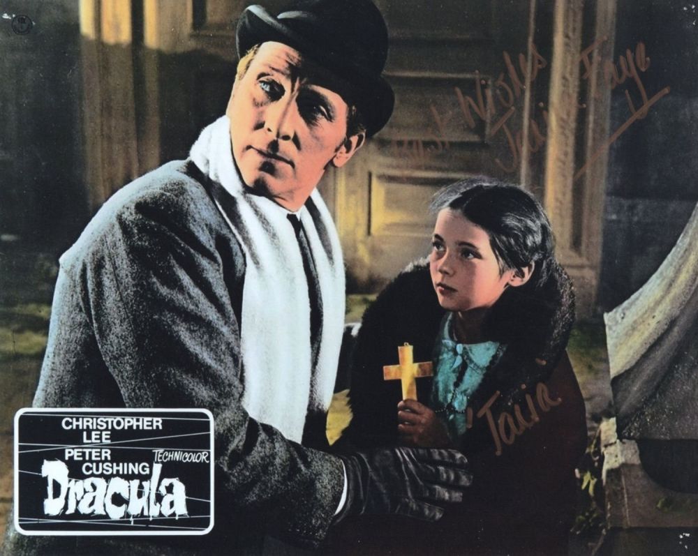 Lot 642: Dracula 1958 Hammer horror movie 8x10 photo signed...