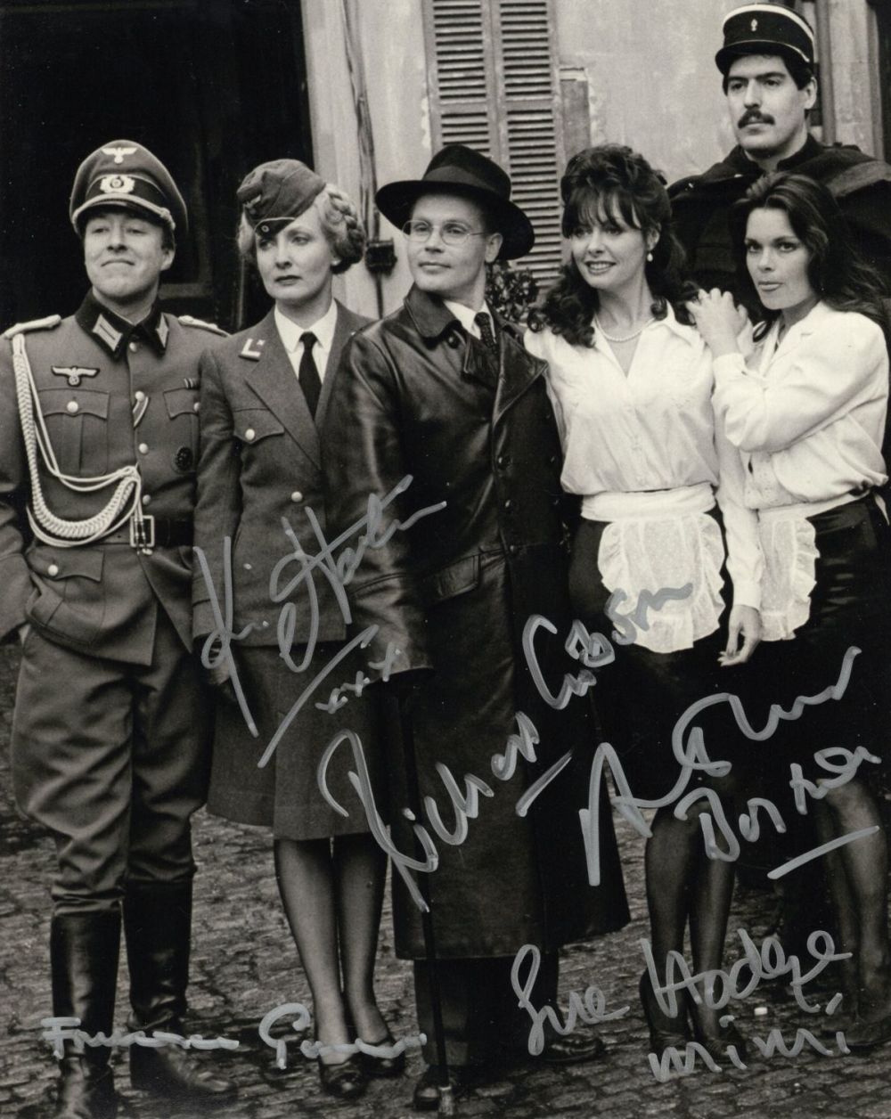Lot 658: Allo Allo CAST SIGNED 8x10 photo, featuring the...