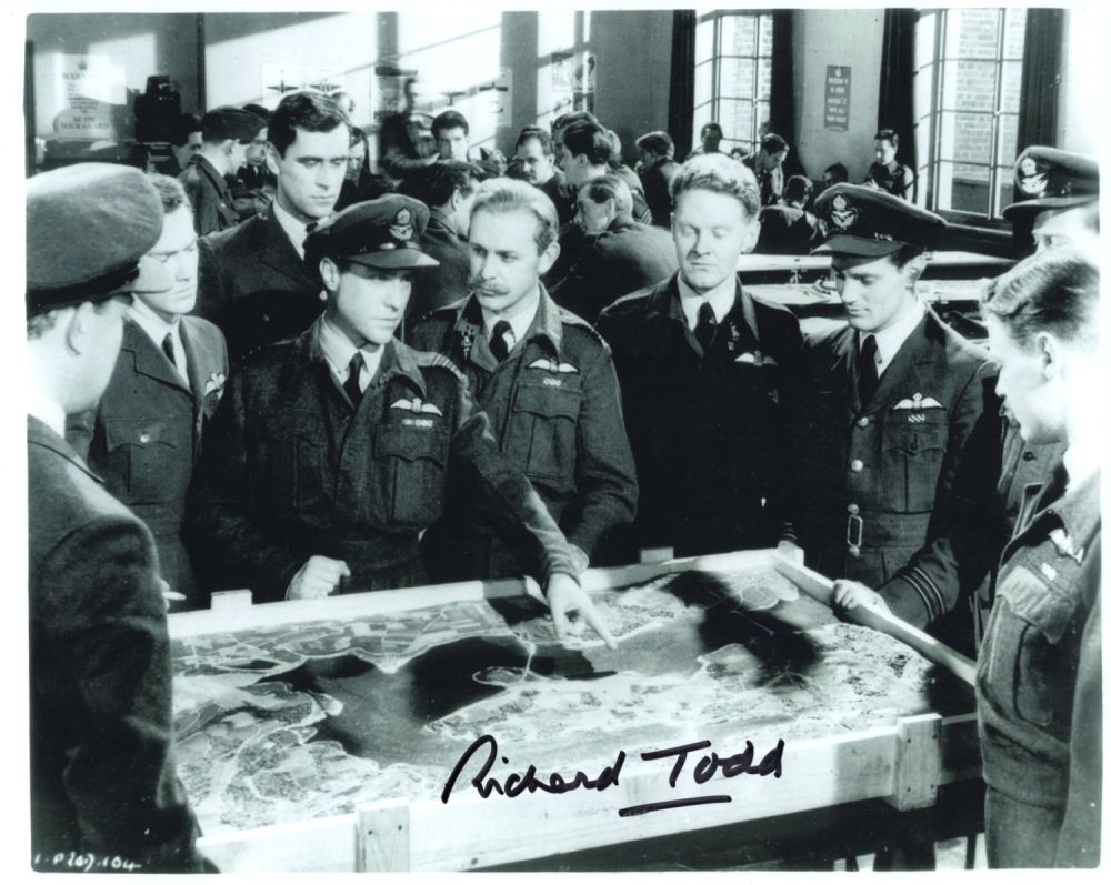 Lot 663: WW2 Dambusters movie 8x10 photo signed by actor...