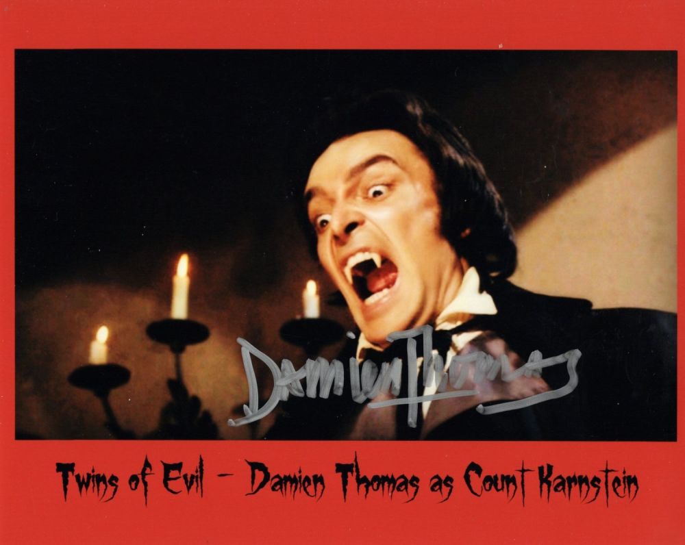 Lot 730: Twins of Evil Hammer horror movie photo signed...