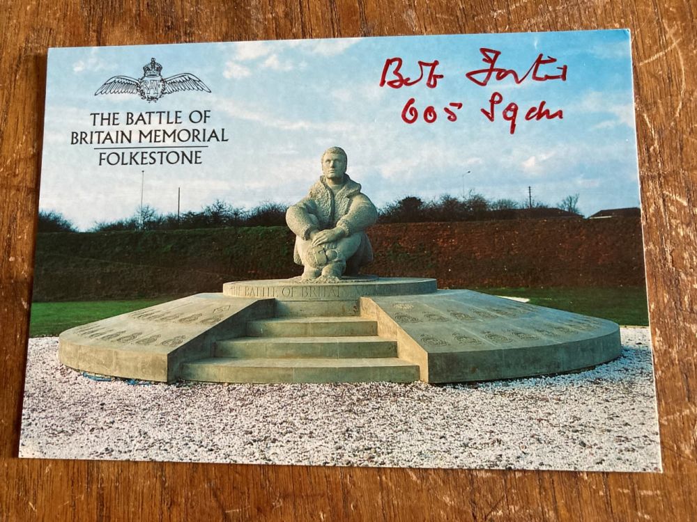 Lot 55: Bob Foster 605 Sqn signed 6 x 4...