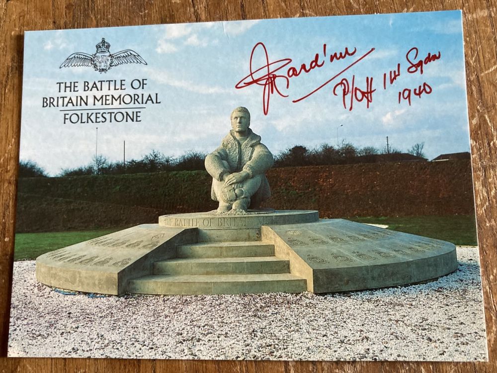Lot 59: John Gardner 141 Sqn signed 6 x 4...